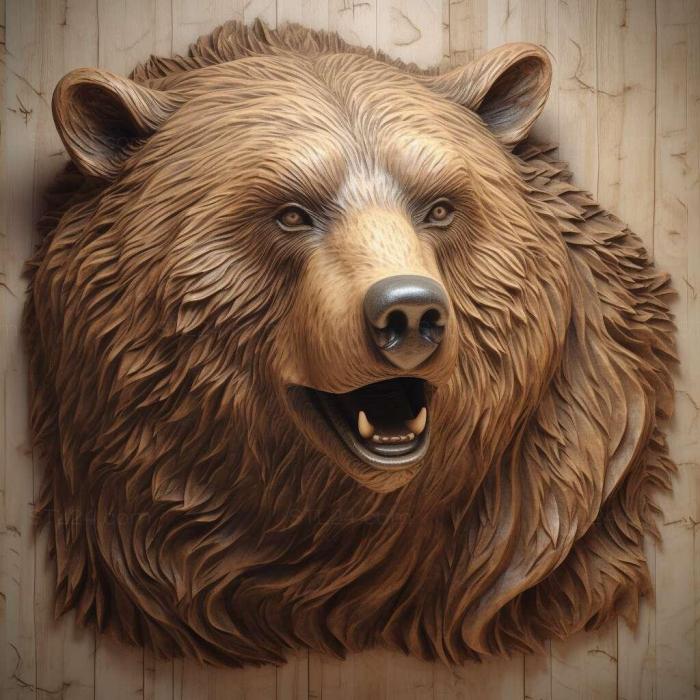 Nature and animals (Grizzly 2, NATURE_2002) 3D models for cnc